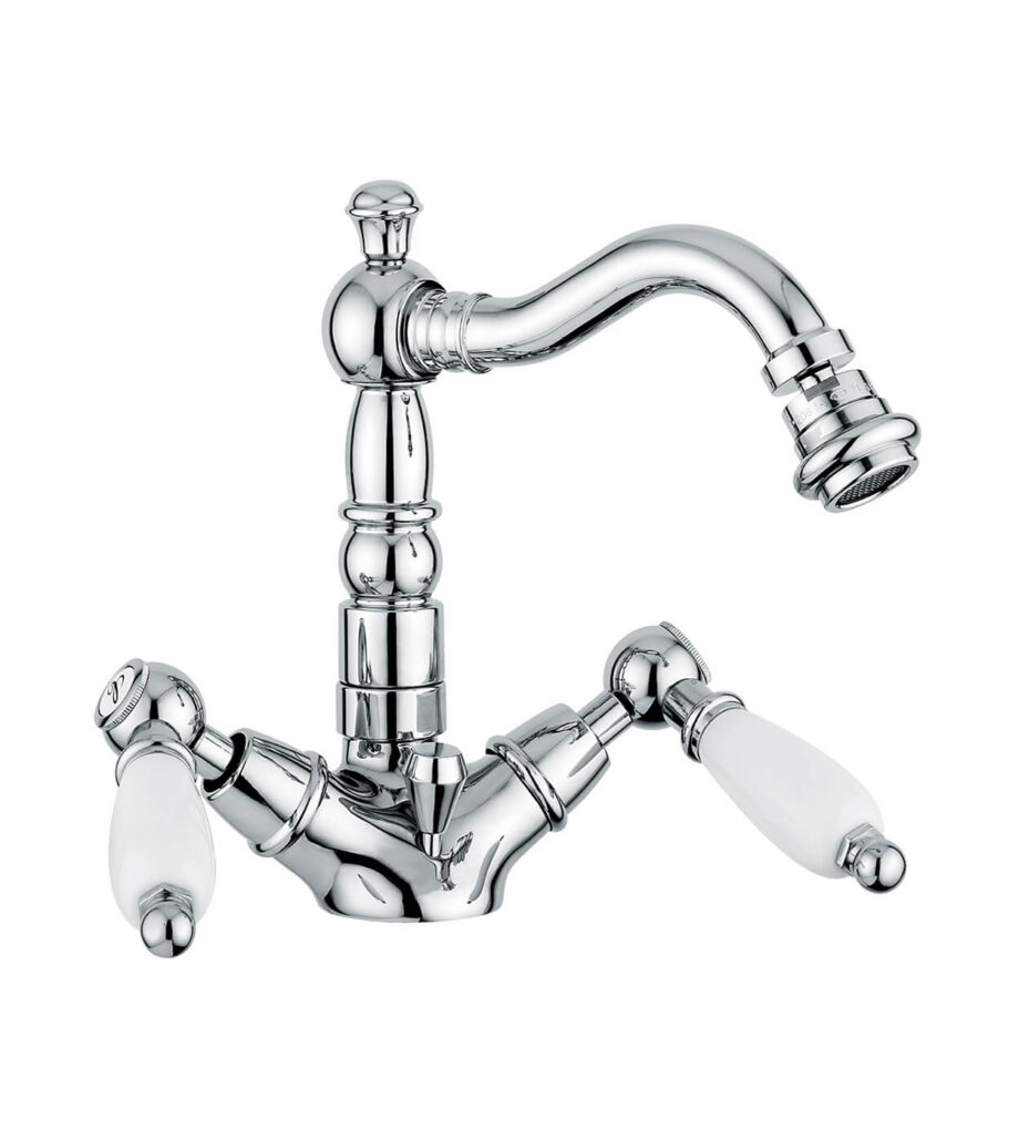 Bidet mixer Emmevi Decò Ceramic 121614 with pop-up waste