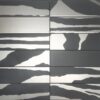 Ceramic wall tile with PVD metallic pattern Dune Flat Savannah Black & Silver, 7.5×30 cm, 8 mm, black & silver Ceramic wall tile with PVD metallic pattern Dune Flat Savannah Black & Silver, 7.5x30 cm, 8 mm, black & silver