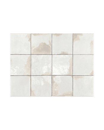 Coloured porcelain wall tile Dune Granadella Sal, 11.5x11.5 cm, 9 mm, glossy, handmade effect