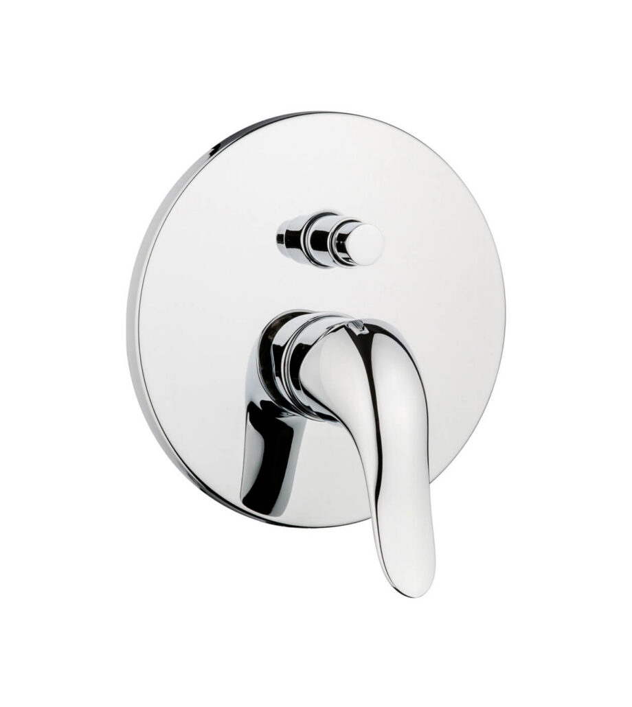 Concealed shower mixer Emmevi Duka 44019, 2 outlets, push-button, chrome Concealed shower mixer Emmevi Duka 44019, 2 outlets, push-button