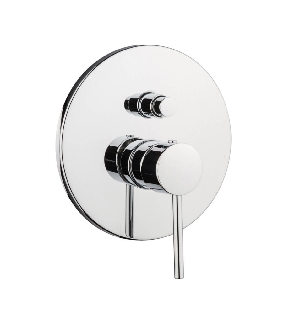 Concealed shower mixer Emmevi Piper 45019, 2 outlets, push-button, chrome Concealed shower mixer Emmevi Piper 45019, 2 outlets, push-button
