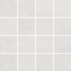 Concrete effect porcelain mosaic tile Tau Lema White 7x7, 30x30 cm, white