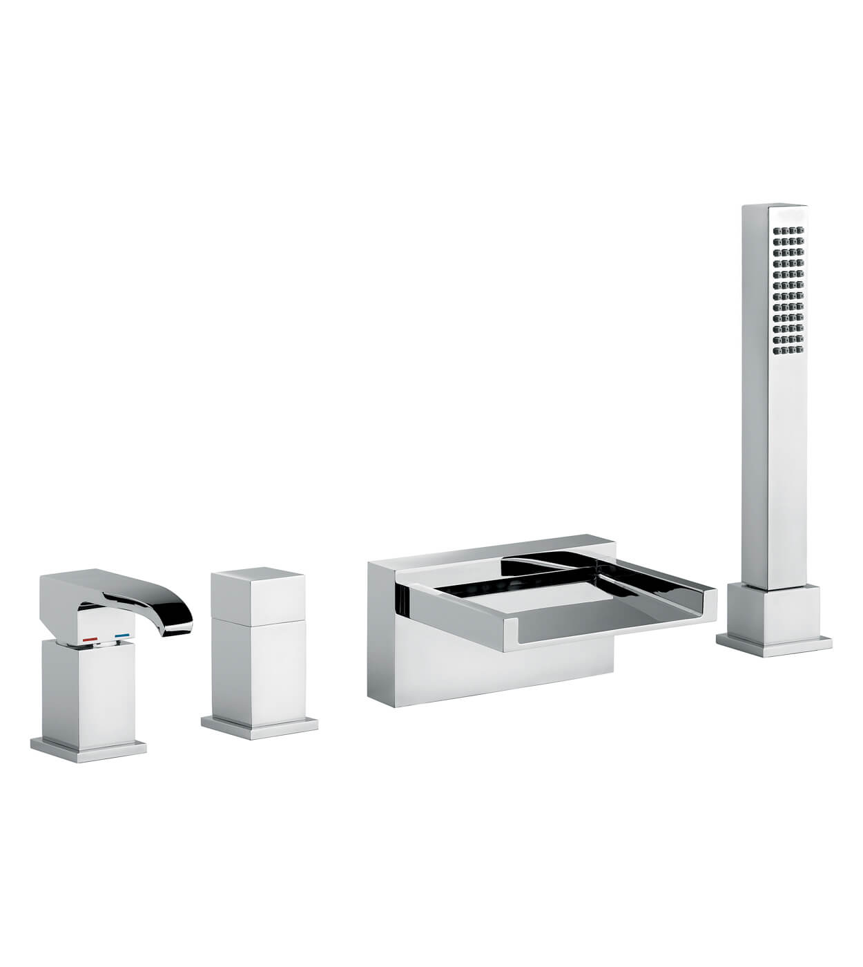 Deck-mounted bath mixer Emmevi Niagara 74120, 4 holes
