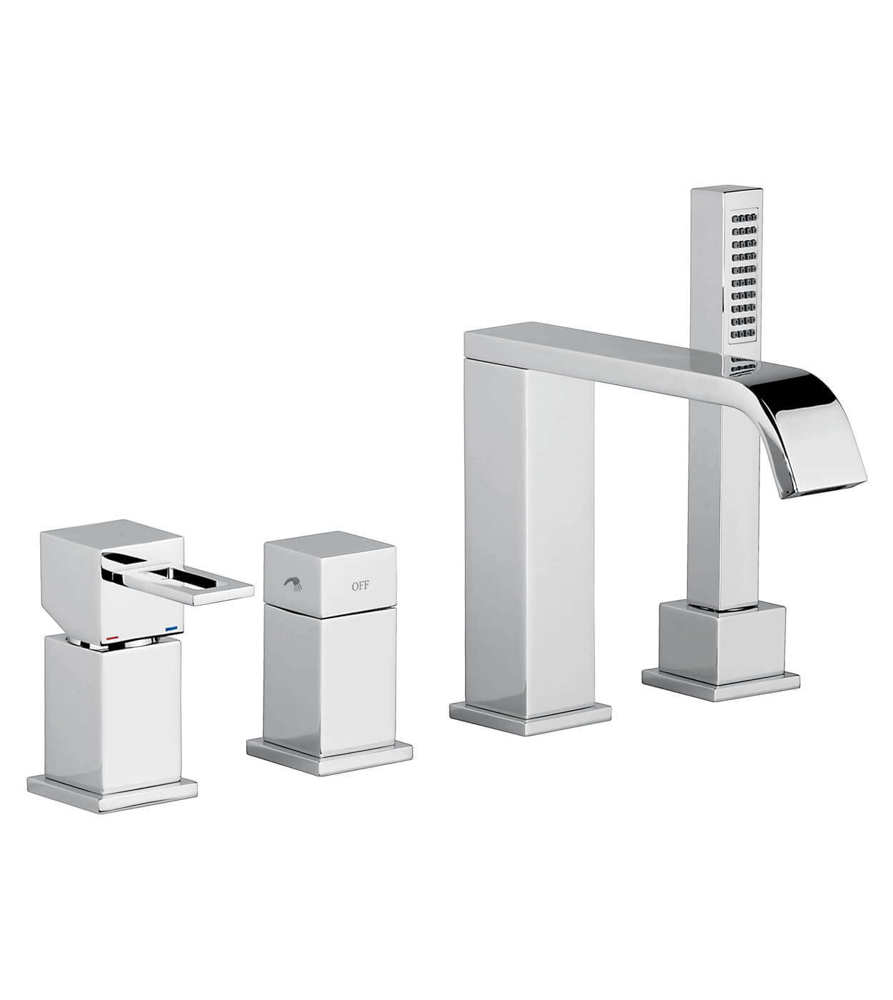 Deck-mounted bath mixer Emmevi Siris 47120, 4 holes – 3