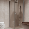 Shower enclosure Hietakari Forma 373, aluminium frame, bronze tinted glass Shower enclosure Hietakari Forma 373, aluminium frame, bronze tinted glass