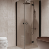 Shower enclosure Hietakari Forma 373, black frame, bronze tinted glass Shower enclosure Hietakari Forma 373, black frame, bronze tinted glass