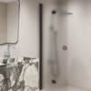 Folding shower screen Hietakari Forma 303, Cocoa frame, super bright satin glass Folding shower screen Hietakari Forma 303, Cocoa frame, super bright satin glass
