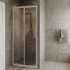 Alcove shower screen Hietakari Forma 462, white frame, super bright glass Alcove shower screen Hietakari Forma 462, white frame, super bright glass