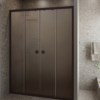 Alcove shower screen Hietakari Forma 464, Cocoa frame, brown satin glass Alcove shower screen Hietakari Forma 464, Cocoa frame, brown satin glass