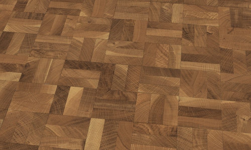 End Grain Flooring Oak Mix, basket weave, 10 mm, block 20 x 60 mm