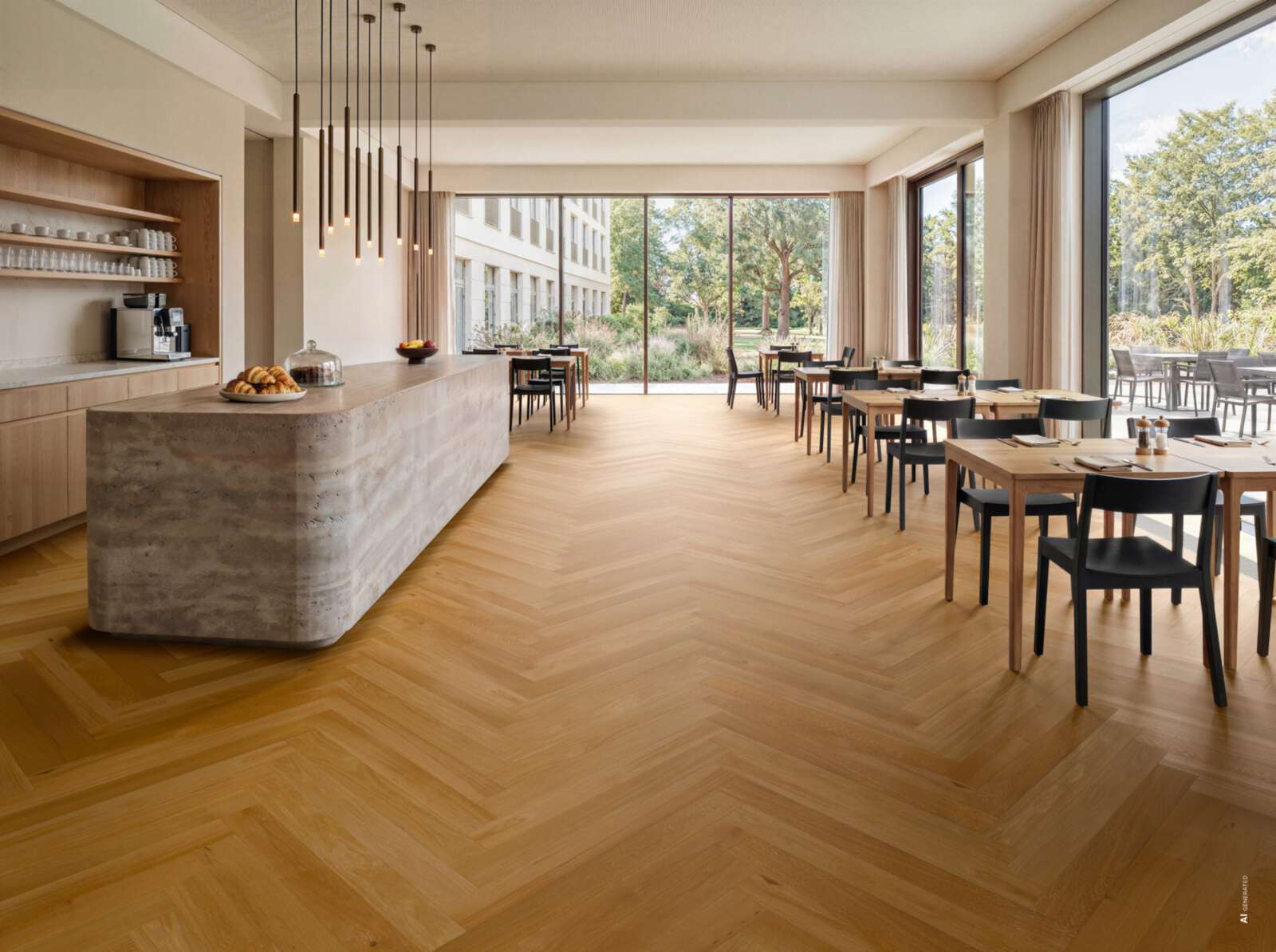 Herringbone Flooring Bauwerk Cleverpark 900 Oak Nature 14 oiled brushed – 3