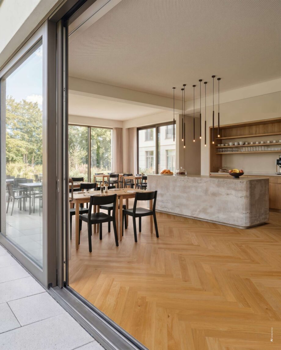 Herringbone Flooring Bauwerk Cleverpark 900 Oak Nature 14 oiled brushed – interior 3 Herringbone Flooring Bauwerk Cleverpark 900 Oak Nature 14 oiled brushed – 4