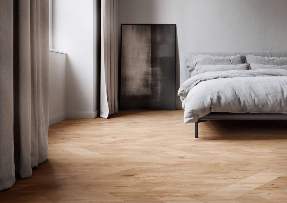 Herringbone Flooring Bauwerk Spinpark Oak Avorio 15 oiled sanded – interior Herringbone Flooring Bauwerk Spinpark Oak Avorio 15 oiled sanded – 2