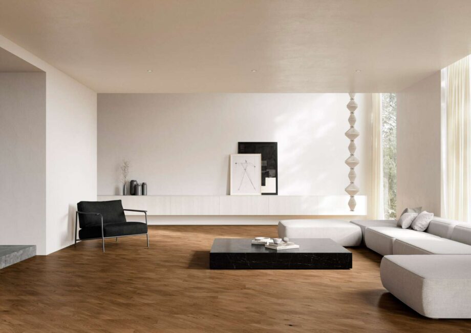Herringbone Flooring Bauwerk Spinpark Oak Caramello 15 oiled sanded – interior 2 Herringbone Flooring Bauwerk Spinpark Oak Caramello 15 oiled sanded – 3