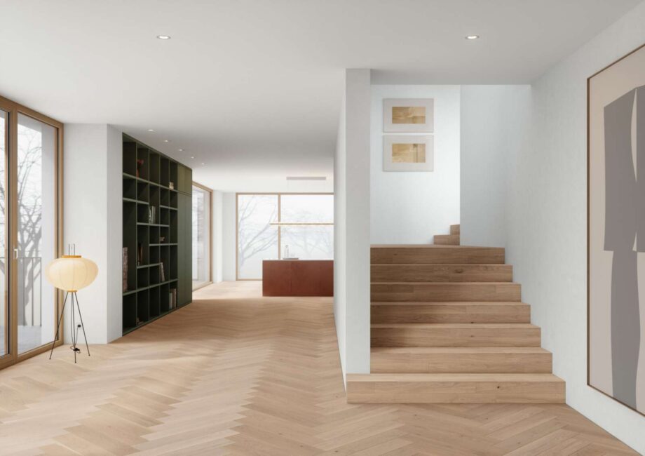 Herringbone Flooring Bauwerk Vectorpark Oak Farina 24 B-Protect brushed – interior 2 Herringbone Flooring Bauwerk Vectorpark Oak Farina 24 B-Protect brushed – 3