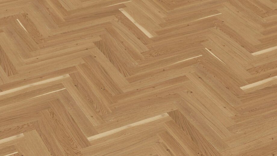 Herringbone flooring Monopark Oak Rustic 45 matt lacquered