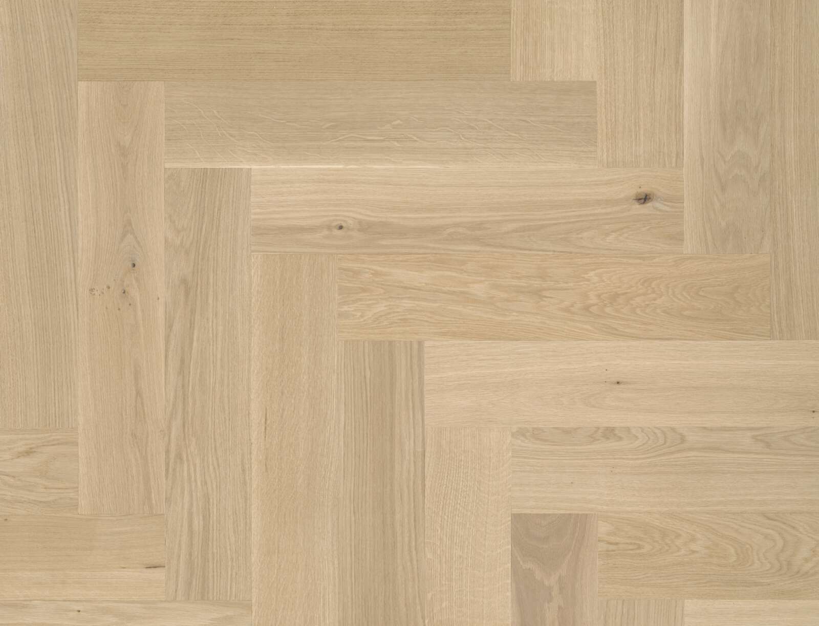 Herringbone parquet Bauwerk Formpark Quadrato oak Crema 46 B-Protect brushed