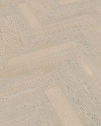 Herringbone parquet Meister Lindura Classic Arctic white, 1-Strip (plank), brushed, ultra matt lacquered