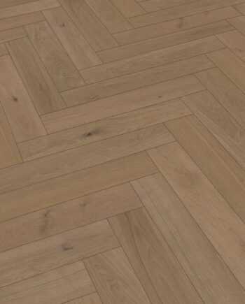 Herringbone parquet Meister Lindura Classic Greige Oak, brushed, ultra matt lacquered