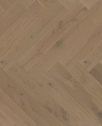 Herringbone Parquet Oak ter Hürne Ochre Brown, brushed, bevelled, extra matt lacquer