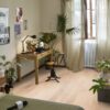 Parkett Tarkett, Grace, Tamm Soft Skin Plank, 1-lip, 2 külge mikrofaas, harjatud 3 Tammeparkett Tarkett Grace Soft Skin Plank magamistoas