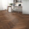 Herringbone Parquet Flooring Parky Swing Smoked Walnut Premium, walnut veneer, brushed, super matt lacquer, 593 x 121 x 10 mm – 2