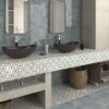 tile Dune Atlantique Bleu, 9 – view 3 Handcrafted-look glossy ceramic wall tile Dune Atlantique Bleu, 6.9x24 cm, 9 mm, deep blue – 5