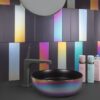 ceramic wall tile Dune Flat 7.5×30 8 – view 2 Iridescent ceramic wall tile Dune Flat Rainbow, 7.5x30 cm, 8 mm, rainbow iridescent – 2