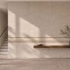 Stone-effect matt ceramic wall tile Tau Lithos Wall Linen, 30x90 cm, 8.7 mm, linen beige, rectified – 2