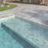 slate-effect porcelain tile Dune Ardesia Chiara 8 light quartzite grey – view 2 Bullnose slate-effect porcelain edge tile Dune Ardesia Chiara Bullnose, 14.7x14.7 cm, 8 mm, light quartzite grey, R12 – 2