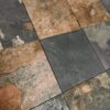 slate-effect porcelain tile Dune Ardesia Multicolore 14.7×14.7 8 multicoloured, R12 – view 2 Bullnose slate-effect porcelain edge tile Dune Ardesia Multicolore Bullnose, 14.7x14.7 cm, 8 mm, multicoloured, R12 – 2