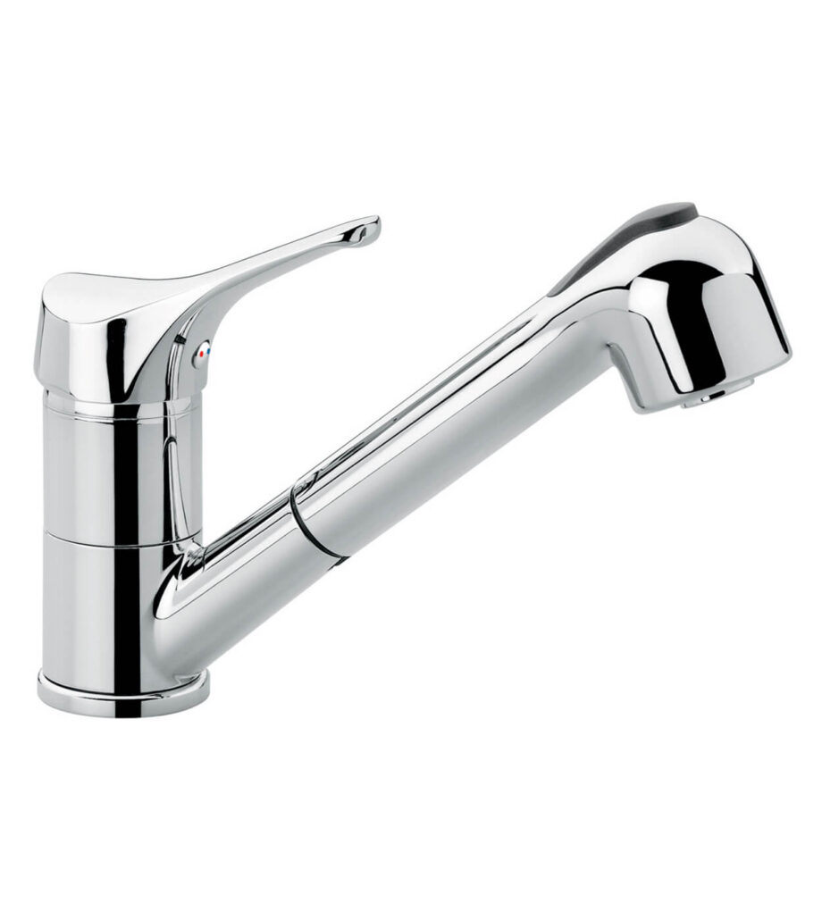 Kitchen mixer Emmevi Zeus 3065ZND with pull-out spray, low pressure, chrome Kitchen mixer Emmevi Zeus 3065ZND with pull-out spray, low pressure