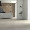 Stone-effect porcelain floor tile Tau Caribbean Light Beige, light beige, rectified – view 2 Stone-effect semi-polished porcelain floor tile Tau Caribbean Light Beige SP, 120x120 cm, 9 mm, light beige, rectified – 2