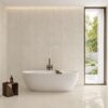 Stone-effect porcelain Tau Lithos Linen, linen beige, rectified – view 2 Stone-effect soft matt porcelain floor tile Tau Lithos Soft Linen, 60x120 cm, linen beige, rectified – 3