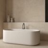 Stone-effect tile Tau Campaspero Sand, sand beige – view 3 Stone-effect soft matt porcelain floor tile Tau Campaspero Soft Sand, 60x120 cm, sand beige, rectified – 3