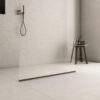 Stone-effect matt porcelain floor tile Tau Dorset White, 100x100 cm, white, rectified – 2