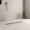 Stone-effect matt porcelain floor tile Tau Dorset White, 100x100 cm, white, rectified – 3