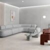 Stone-effect polished porcelain floor tile Tau Mainstone Silver Pol, 60x60 cm, silver grey, rectified – 3