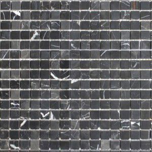 Natural stone mosaic Stone Nr. 20, 30x30 cm, 8 mm, black