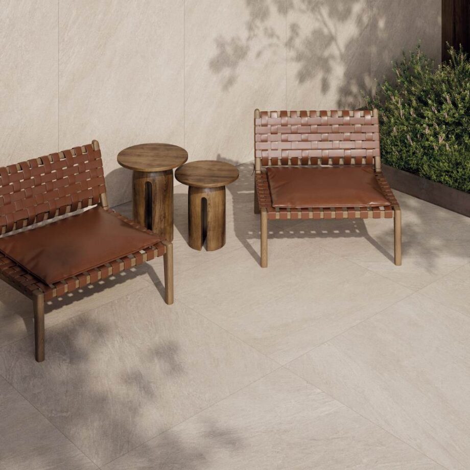 Stone effect porcelain floor tile ABK Cliff Sand, 60x120 cm, 8.5 mm, natural matt, slip-resistant R10 – 4