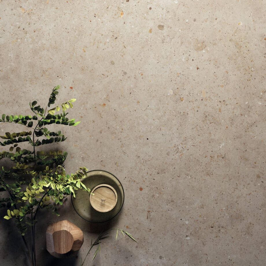 Stone effect porcelain floor tile ABK Poetry Stone Pirenei Ecru, 60x120 cm, 8.5 mm, natural matt, slip-resistant R10 – 3