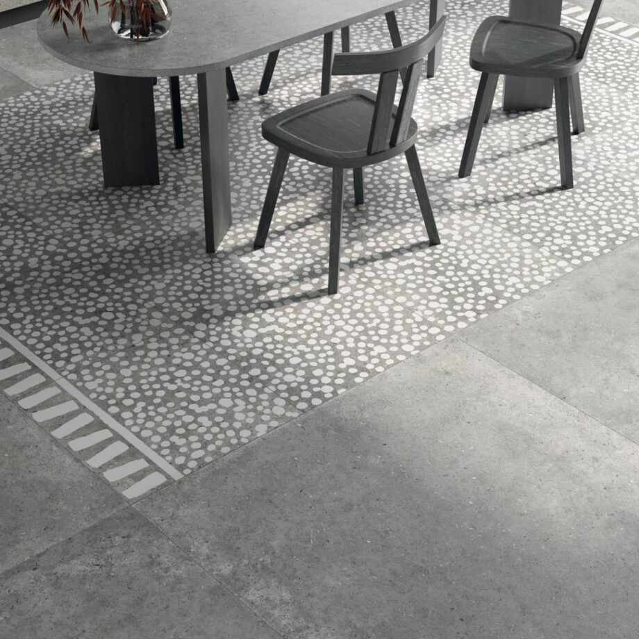 Stone effect porcelain ABK Poetry Stone Grey – view 3 Stone effect decorative porcelain tile ABK Poetry Stone Carving Grey, 60x120 cm, 8.5 mm, matt – 4