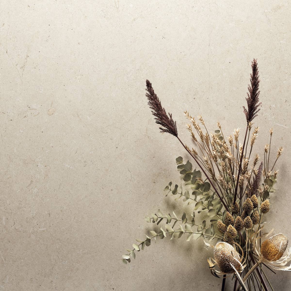 Stone effect porcelain floor tile ABK Poetry Stone Trani Ivory, 60x60 cm, 8.5 mm, natural matt, slip-resistant R10 – 3