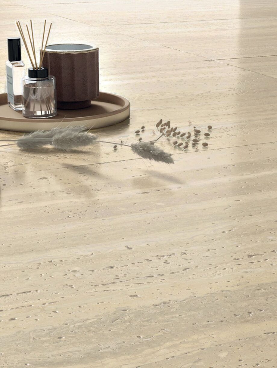 Stone effect porcelain tiles ABK Sensi Roma Cream, 120x120 cm, 8.5 mm, natural matt, slip-resistant R10 – 5