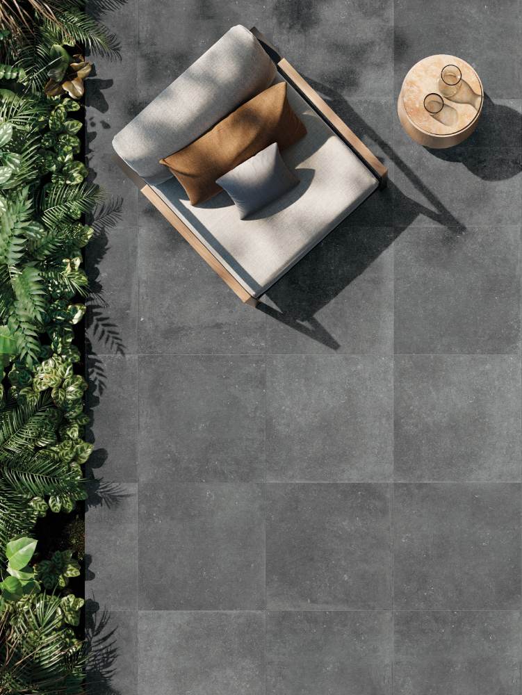 Stone effect outdoor porcelain tile ABK Belgian Stone Black, 60x60 cm, 20 mm, outdoor, slip-resistant R11 – 3