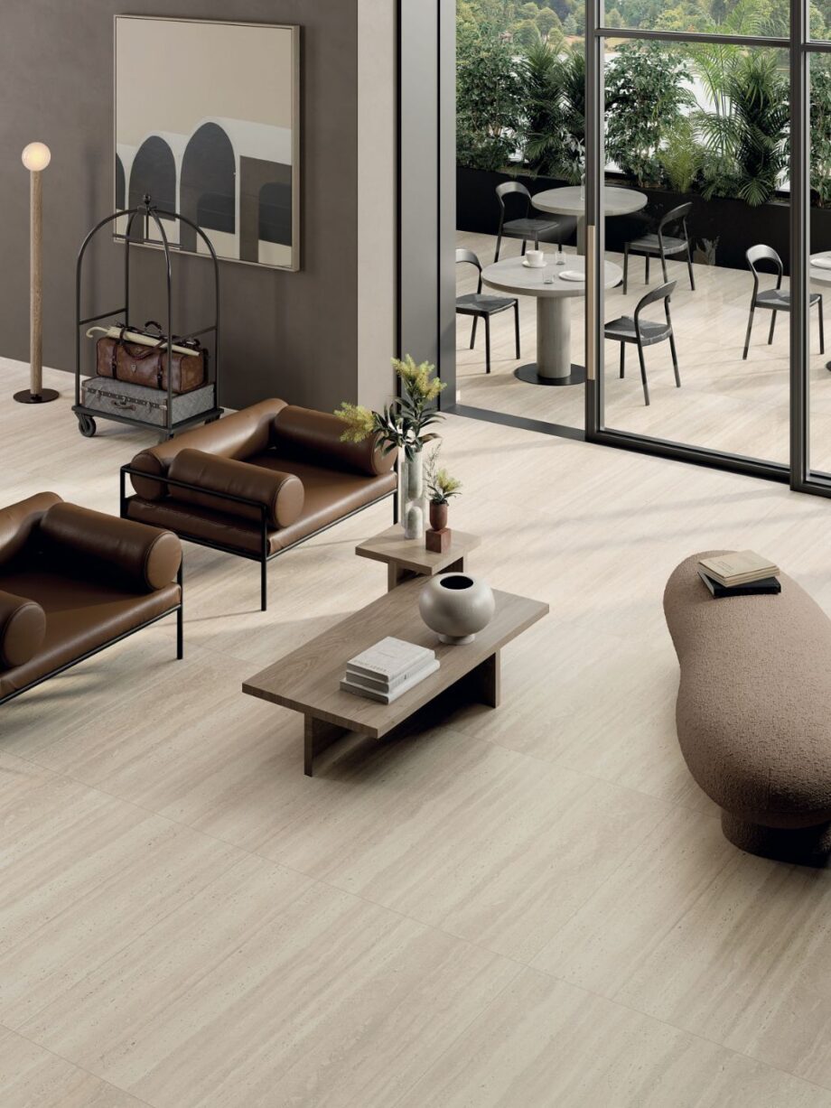 Stone effect outdoor porcelain tile ABK Sensi Roma Ivory, 60x120 cm, 20 mm, outdoor, slip-resistant R11 – 4
