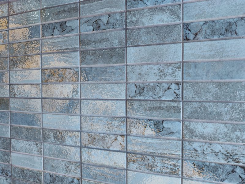 Porcelain tile with three-strip relief Dune Terraluz Azul, 14.7x14.7 cm, 8 mm, blue – 4