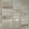 Porcelain tile with three-strip relief Dune Terraluz Canvas, 14.7×14.7 cm, 8 mm, canvas beige – view 4 Porcelain tile with three-strip relief Dune Terraluz Canvas, 14.7x14.7 cm, 8 mm, canvas beige – 4