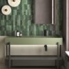 Porcelain tile with three-strip relief Dune Terraluz Verde, 14.7×14.7 cm, 8 mm, green – view 3 Porcelain tile with three-strip relief Dune Terraluz Verde, 14.7x14.7 cm, 8 mm, green – 3