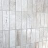 Porcelain tile with three-strip relief Dune Terraluz Yeso, 14.7×14.7 cm, 8 mm, plaster white – view 4 Porcelain tile with three-strip relief Dune Terraluz Yeso, 14.7x14.7 cm, 8 mm, plaster white – 4